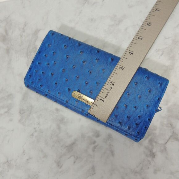 Buxton Women's Blue Leather Embossed Wallet - Picture 4 of 10